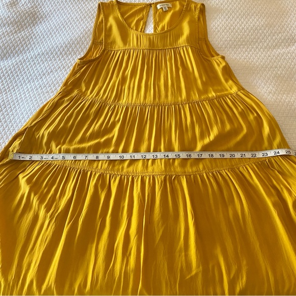 Max Studio Tiered Sleeveless Yellow Maxi Dress Size S - Picture 11 of 16
